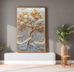 QUADRO COM ÁRVORE VERTICAL  EM ARTE MODERNA - Imagem 4
