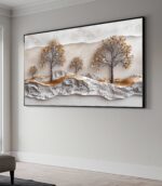 QUADRO EM ABSTRATO RUSTICA PAISAGEM - Imagem 3