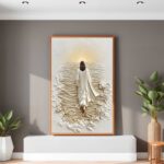QUADRO ARTE ABSTRATA DE JESUS CAMINHANDO