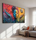 QUADRO EM ARTE DE PINTURA ABSTRATA MODERNA - Imagem 4