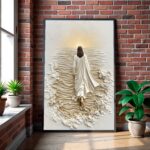 QUADRO ARTE ABSTRATA DE JESUS CAMINHANDO - Imagem 3