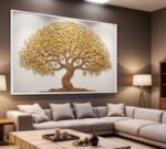 QUADRO COM BELA ARVORE EM ARTE MODERNA - Imagem 2