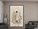 QUADRO ARTE ABSTRATA DE JESUS CAMINHANDO - Imagem 2