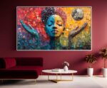 QUADRO EM ARTE DE PINTURA ABSTRATA MODERNA - Imagem 2