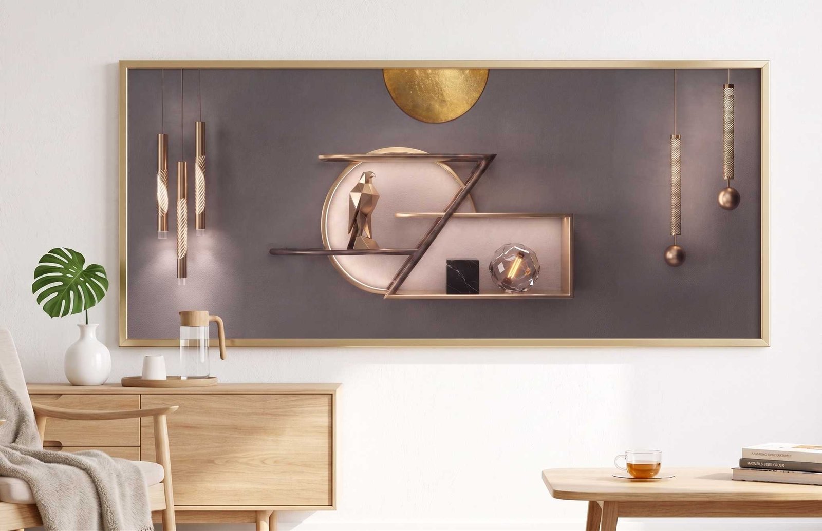 D1 QUADRO ARTE LUXO MODERNO DECOR - Imagem 5
