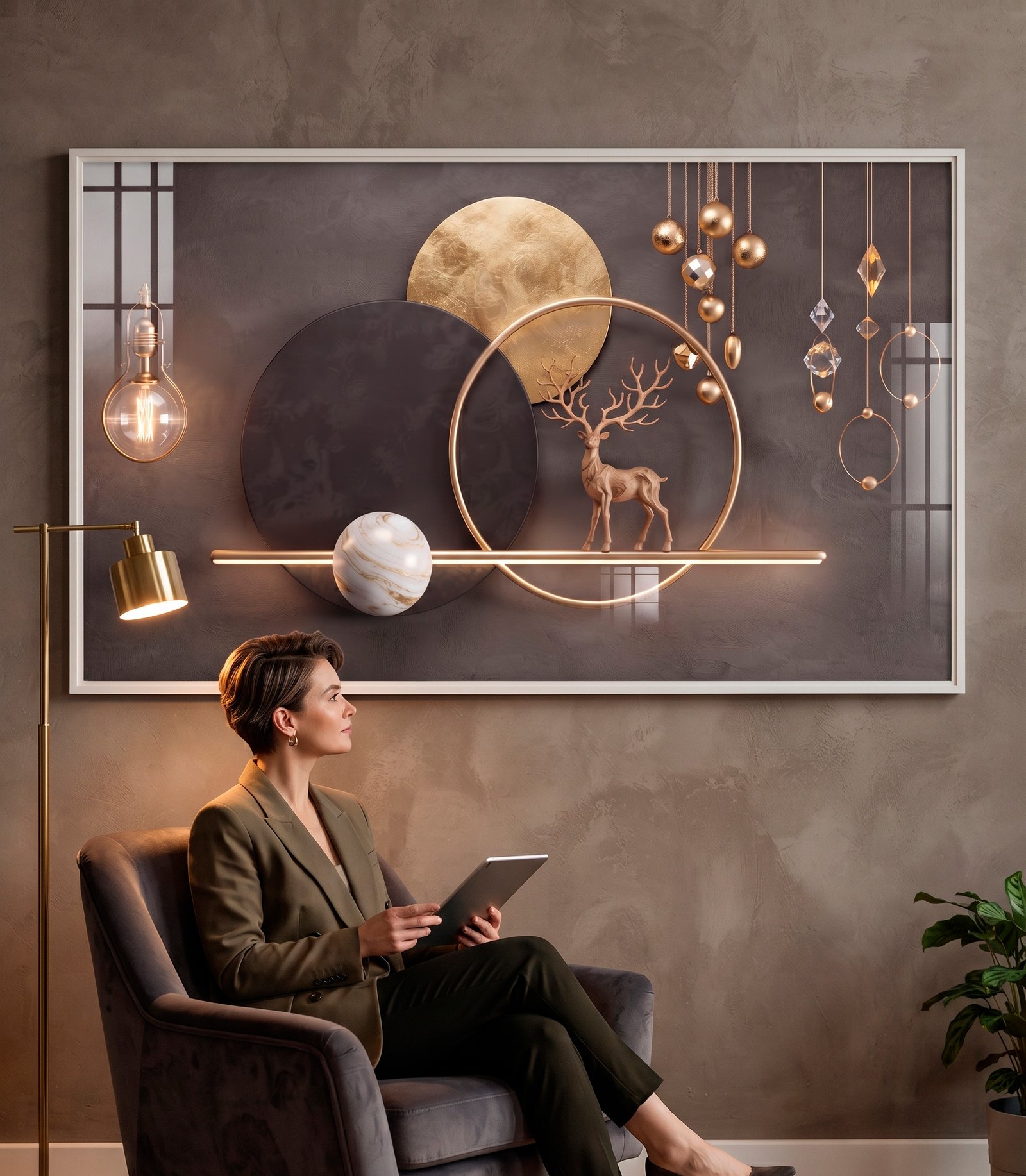 QUADRO DIGITAL ARTE LUXO E ELEGÂNCIA DECOR