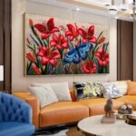 QUADRO BELA ARTE NATUREZA EM VERMELHOS