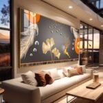 QUADRO EM MODERNA ARTE EM ILUSTRAÇÃO DECOR