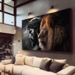 QUADRO OS REIS JESUS E O LEÃO