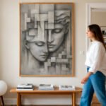 QUADRO EM ARTES CASAL ABSTRATO