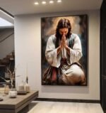 QUADRO ABSTRATO JESUS EM ORAÇÃO - Imagem 4