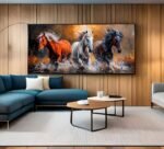 QUADRO CAVALOS ABSTRATOS DECOR - Imagem 4