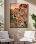 QUADRO VERTICAL  A FAMILIA DO REI LEÃO - Imagem 4