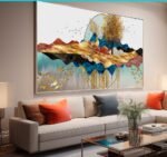 QUADRO ABSTRATO ARTE PAISAGEM  DECOR 3D - Imagem 4