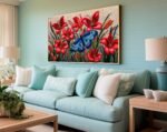 QUADRO BELA ARTE NATUREZA EM VERMELHOS - Imagem 4