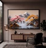 QUADRO EM ARTE DEUMA BELA  PAISAGEM ABSTRATA - Imagem 4