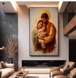 QUADRO A SAGRADA FAMILIA EM ABSTRATO VERTICAL - Imagem 3
