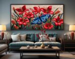 QUADRO BELA ARTE NATUREZA EM VERMELHOS - Imagem 3