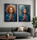 KIT JESUS E MARIA ABSTRATOS