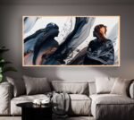QUADRO EM PINTURA ARTE ABSTRATA MODERNA - Imagem 3