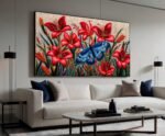 QUADRO BELA ARTE NATUREZA EM VERMELHOS - Imagem 2