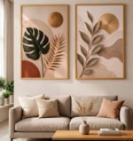 KIT DECOR MODERNO FLORAL ABSTRATO - Imagem 2