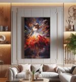 QUADRO ARTE PINTURA A BAILARINA