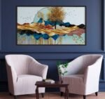 QUADRO ABSTRATO ARTE PAISAGEM  DECOR 3D - Imagem 2