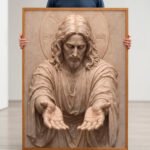 QUADRO ARTE CRISTO DANDO AS MÃOS