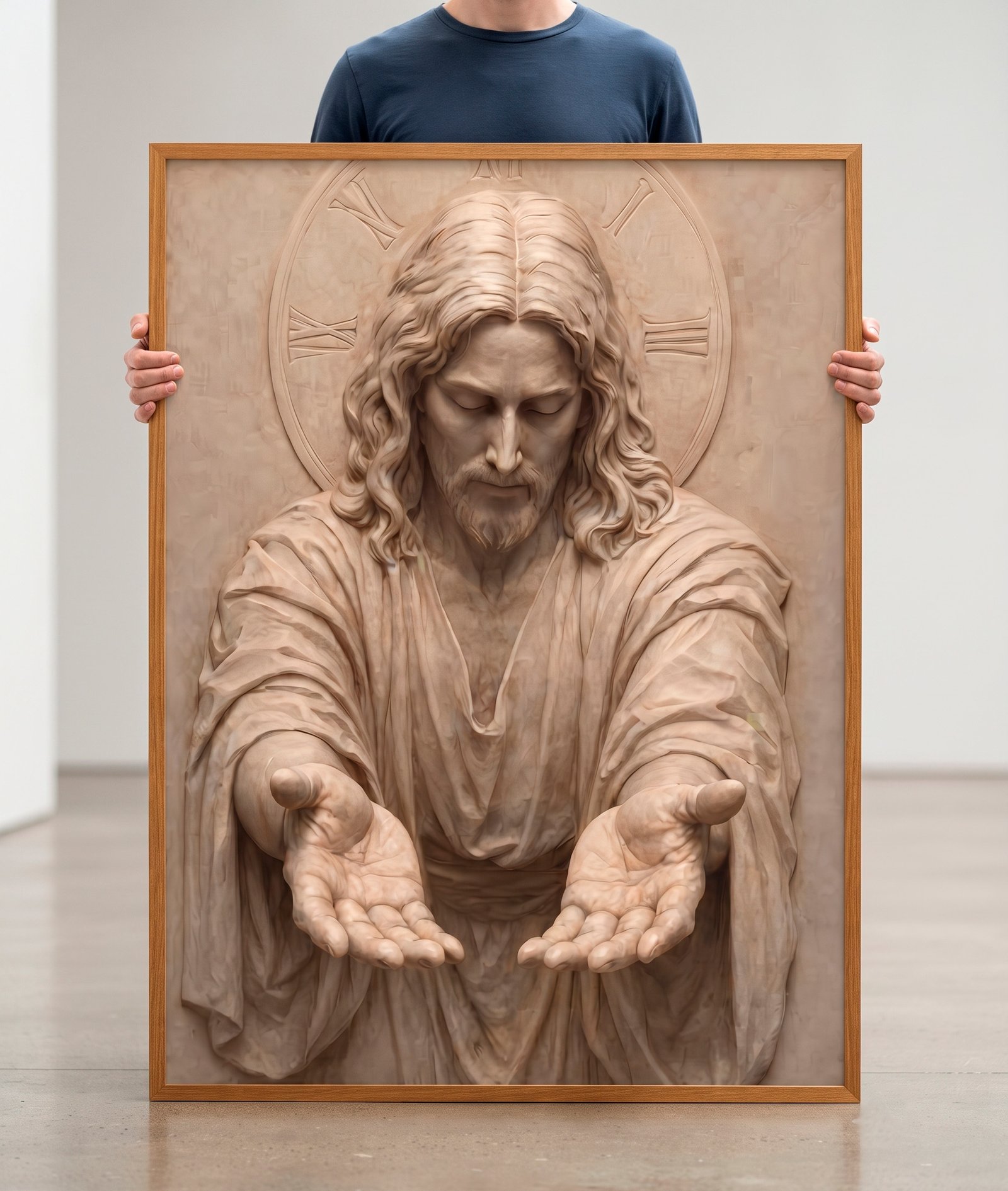 D1 QUADRO ARTE CRISTO DANDO AS MÃOS - Imagem 1