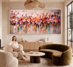 QUADRO EM BELA ARTE FLORAIS ABSTRATOS