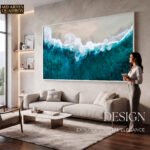 QUADRO ARTE FOTO EM AREIA E MAR