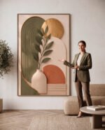 QUADRO COM JARRO FLORAL ABSTRATO DECOR - Imagem 4