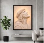 QUADRO O ROSTO DE CRISTO EM ABSTRATOS TONS CLAROS - Imagem 5