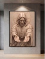 QUADRO ARTE CRISTO DANDO AS MÃOS - Imagem 5