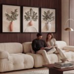 CONJUNTO JARROS COM FLORES ABSTRATAS