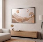 QUADRO EM PAISAGEM ABSTRATA COM O SOL E A LUA - Imagem 3