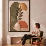 QUADRO COM JARRO FLORAL ABSTRATO DECOR