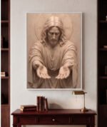 QUADRO ARTE CRISTO DANDO AS MÃOS - Imagem 4