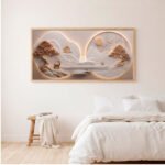 QUADRO EM PAISAGEM MINIMALISTA ILUSTRAÇÃO DECOR - Imagem 4