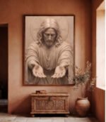 QUADRO ARTE CRISTO DANDO AS MÃOS - Imagem 3