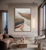 QUADRO ABSTRATO VERTICAL MODERNO DECOR - Imagem 2