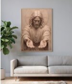 QUADRO ARTE CRISTO DANDO AS MÃOS - Imagem 2